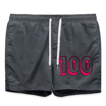 100. 100 ANS. 100e ANNIVERSAIRE. ANNIVERSAIRE 100 - Short de bain - charbon - Devant - AI Model Male 185 light (185cm)