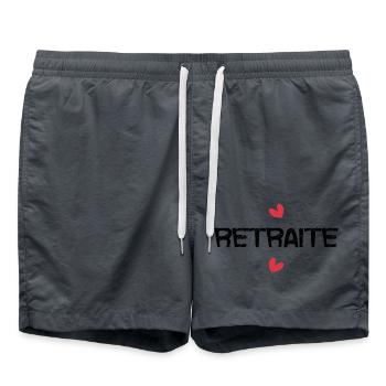 RETRAITE. RETRAITE. RETRAITEE. SENIOR. MAMIE. PAPY - Short de bain - charbon - Devant - AI Model Male 185 light (185cm)