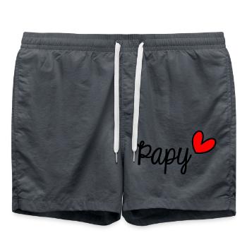 GRANDPA. FATHER's DAY. HAPPY BIRTHDAY DAD. DAD. FEAST - Swim Trunks - anthracite - Front - AI Model Male 185 light (185cm)