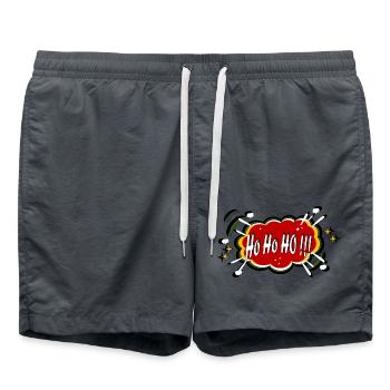 Ho Ho Ho Noël - Short de bain - charbon - Devant - AI Model Male 185 light (185cm)