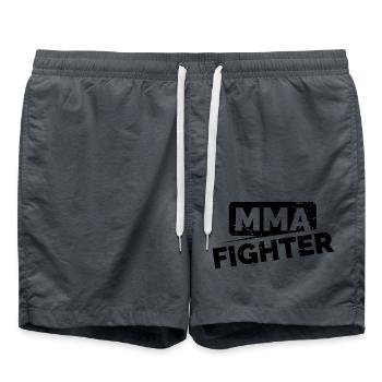 MMA Fighter Martial Artist Gym Training Logo Graphic - Swim Trunks - anthracite - Front - AI Model Male 185 light (185cm)