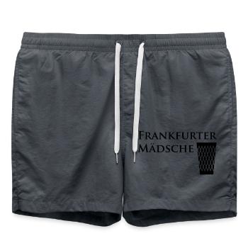 Frankfurter Mädsche Geripptes FRANKFURT SHIRT SHOP - Badeshorts - Anthrazit - Vorne - AI Model Male 185 light (185cm)