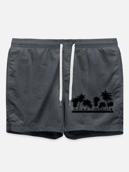Palm trees - Swim Trunks - anthracite