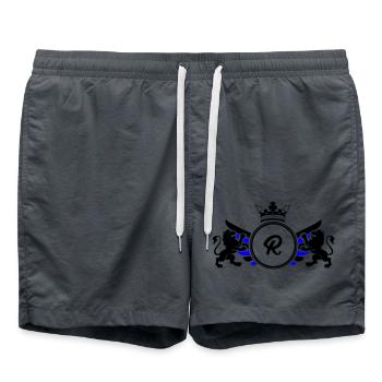lettre R Armoiries - Short de bain - charbon - Devant - AI Model Male 185 light (185cm)