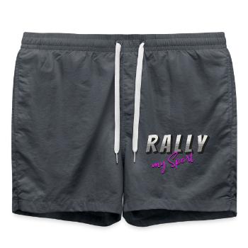 Rally my Sport grey pink - Swim Trunks - anthracite - Front - AI Model Male 185 light (185cm)