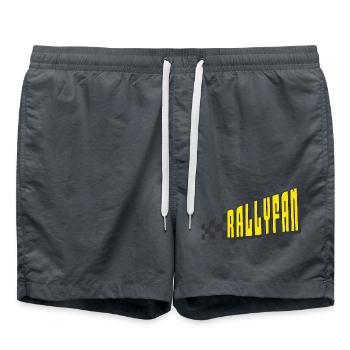 Rallyfan yellow black - Swim Trunks - anthracite - Front - AI Model Male 185 light (185cm)
