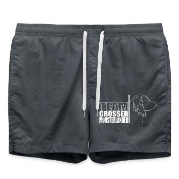 TEAM Grosser Münsterländer Hunde Hund Wilsigns - Badeshorts - Anthrazit - Vorne - AI Model Male 185 light (185cm)