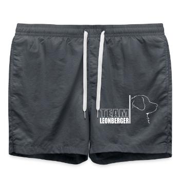 TEAM Leonberger Hunde Hund Wilsigns - Badeshorts - Anthrazit - Vorne - AI Model Male 185 light (185cm)