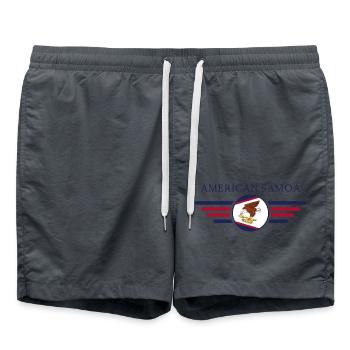 American Samoa, Elegance Style Design T-Shirt - Swim Trunks - anthracite - Front - AI Model Male 185 light (185cm)