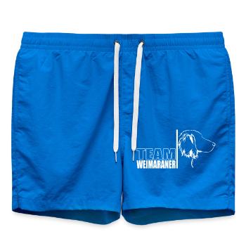 TEAM Weimaraner Longhair Dog Dog Wilsigns - Swim Trunks - cobalt blue - Front