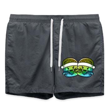 Burger de Noël - Short de bain - charbon - Devant - AI Model Male 185 light (185cm)