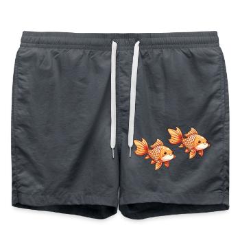 Goldfish Comic - Swim Trunks - anthracite - Front - AI Model Male 185 light (185cm)
