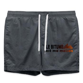 BIKER MOTORRAD DER ASPHALT - Badeshorts - Anthrazit - Vorne - AI Model Male 185 light (185cm)