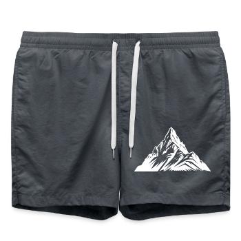 Berge Gebirge Alpen - Badeshorts - Anthrazit - Vorne - AI Model Male 185 light (185cm)