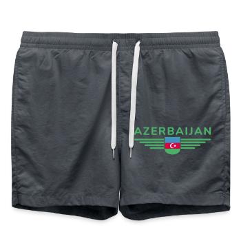 Azerbaijan Design – Pour les fans et les voyageurs - Short de bain - charbon - Devant - AI Model Male 185 light (185cm)