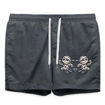 mummy comic 2 - Swim Trunks - anthracite - Front - AI Model Male 185 light (185cm)