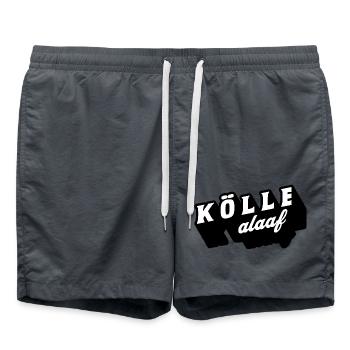 Kölle alaaf - Badeshorts - Anthrazit - Vorne - AI Model Male 185 light (185cm)
