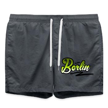 Berlin - Short de bain - charbon - Devant - AI Model Male 185 light (185cm)