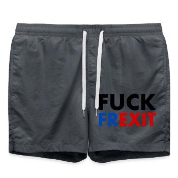 Fuck frexit - Short de bain - charbon - Devant - AI Model Male 185 light (185cm)