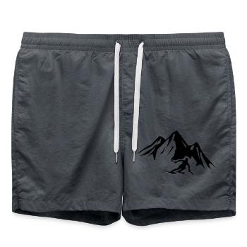 ski berge - Badeshorts - Anthrazit - Vorne - AI Model Male 185 light (185cm)