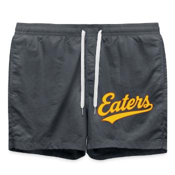 Eaters (Vintage Flowing Baseball Typography ) - Short de bain - charbon - Devant - AI Model Male 185 light (185cm)