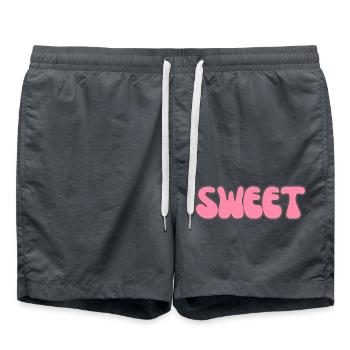 Modern Typography Cool Art Studio Brand Logo sweet - Badeshorts - Anthrazit - Vorne - AI Model Male 185 light (185cm)