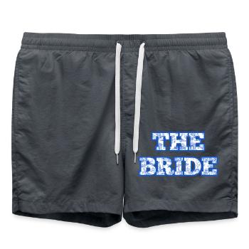 The bride chinoiserie bleu - Short de bain - charbon - Devant - AI Model Male 185 light (185cm)