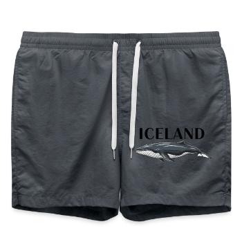 Iceland Wal - Badeshorts - Anthrazit - Vorne - AI Model Male 185 light (185cm)