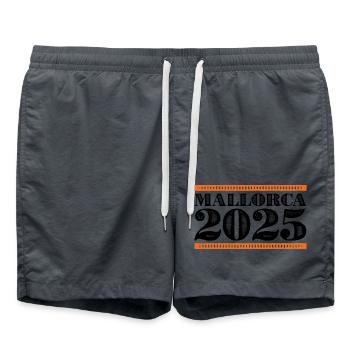 Mallorca 2025 - Badeshorts - Anthrazit - Vorne - AI Model Male 185 light (185cm)
