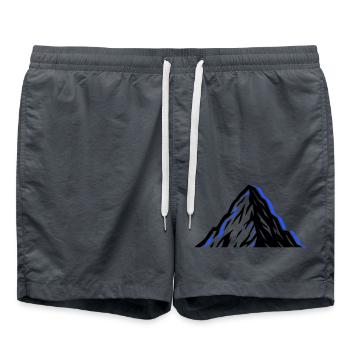 Mountains icon - Swim Trunks - anthracite - Front - AI Model Male 185 light (185cm)
