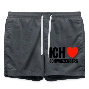 Schwarzenberg Ich liebe meine Stadt - Badeshorts - Anthrazit - Vorne - AI Model Male 185 light (185cm)