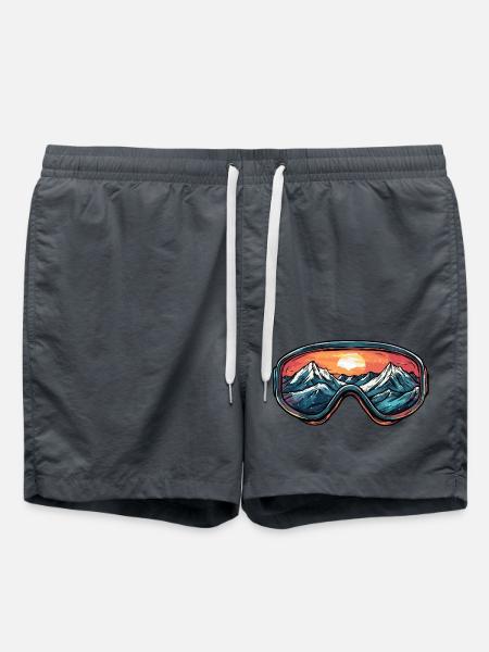 Ski Goggles Mountains Ski - Swim Trunks - anthracite