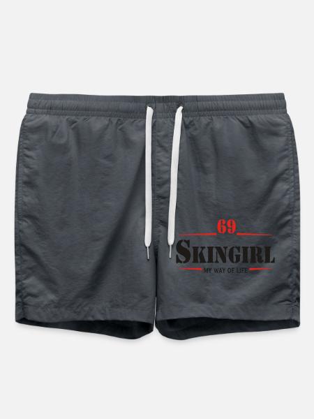 Working Class Skingirl Oi! Antiracist Bootgirl My - Swim Trunks - anthracite