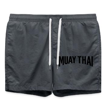 muay thai - Short de bain - charbon - Devant - AI Model Male 185 light (185cm)