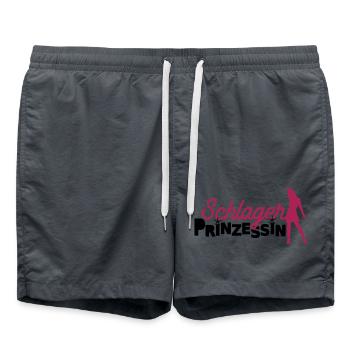 Schlager Prinzessin Deutscher Schlager Fans - Badeshorts - Anthrazit - Vorne - AI Model Male 185 light (185cm)