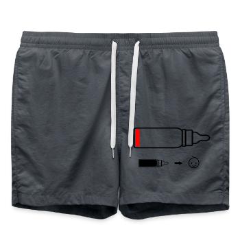 Baby battery or vial empty - Swim Trunks - anthracite - Front - AI Model Male 185 light (185cm)