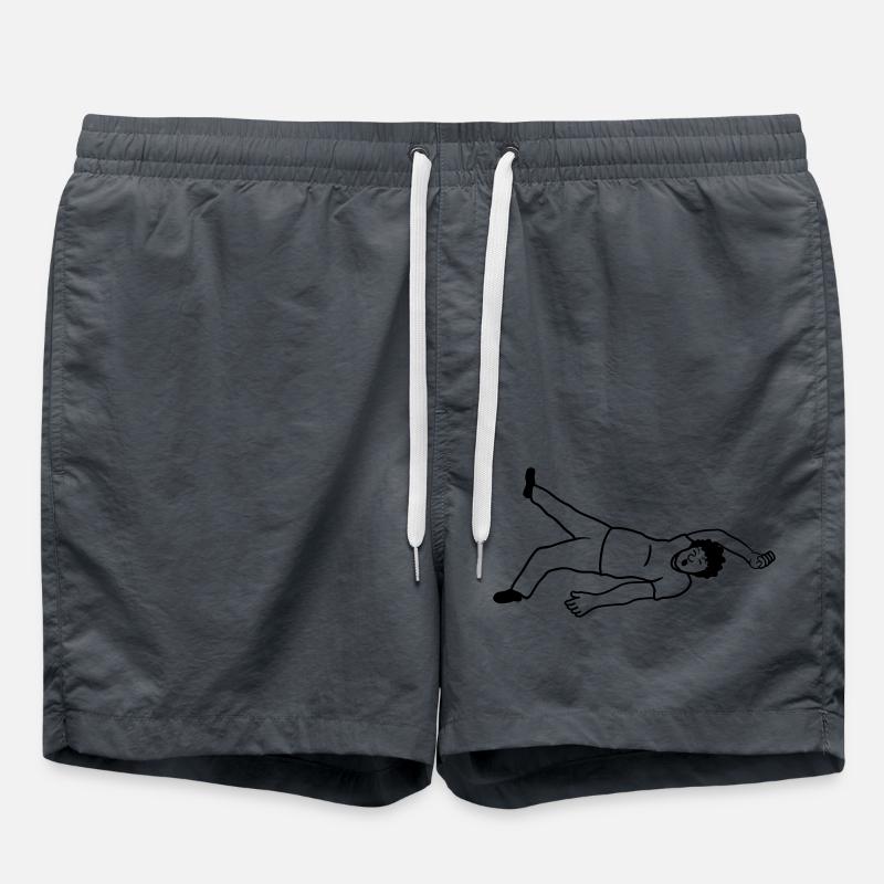 Sleeping passed out man - Swim Trunks - anthracite
