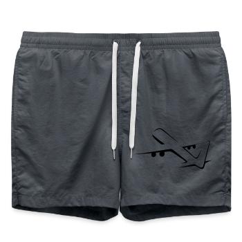 airplane - Swim Trunks - anthracite - Front - AI Model Male 185 light (185cm)