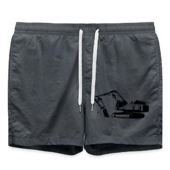 Excavator - Swim Trunks - anthracite - Front - AI Model Male 185 light (185cm)