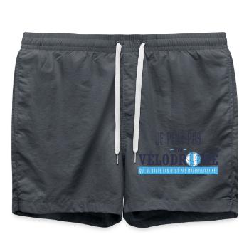 j'peux pas j'ai vélodrome Cadeau foot marseille OM - Short de bain - charbon - Devant - AI Model Male 185 light (185cm)
