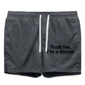 Croyez-moi, je suis médecin, médecin, fournisseur de soins de santé - Short de bain - charbon - Devant - AI Model Male 185 light (185cm)