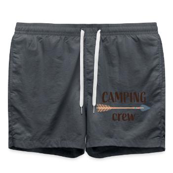 camping crew - Swim Trunks - anthracite - Front - AI Model Male 185 light (185cm)