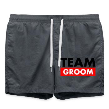 Team groom - Swim Trunks - anthracite - Front - AI Model Male 185 light (185cm)
