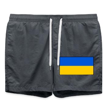 Ukraine - Swim Trunks - anthracite - Front - AI Model Male 185 light (185cm)