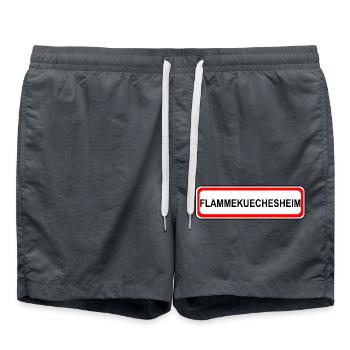 Flammekuechesheim - Swim Trunks - anthracite - Front - AI Model Male 185 light (185cm)