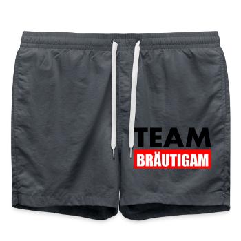 Team bräutigam - Badeshorts - Anthrazit - Vorne - AI Model Male 185 light (185cm)