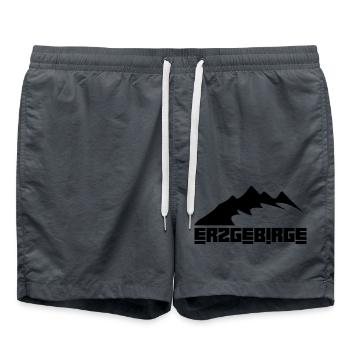 Erzgebirge Heimat Wandern - Badeshorts - Anthrazit - Vorne - AI Model Male 185 light (185cm)