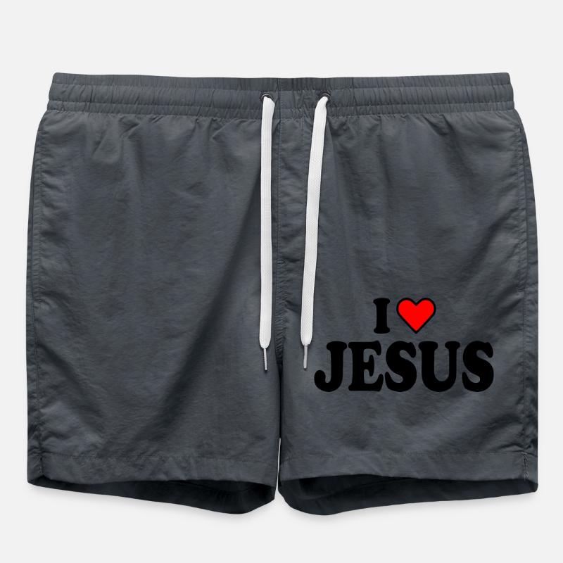 I love jesus - Swim Trunks - anthracite
