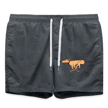 Un jeune lévrier né pour courir - Short de bain - charbon - Devant - AI Model Male 185 light (185cm)