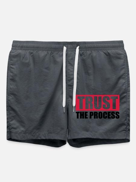 trust the process Quote - Swim Trunks - anthracite